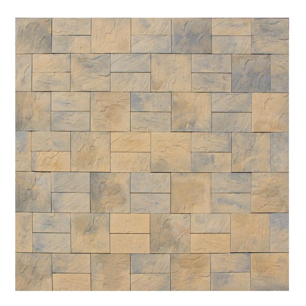 Patio-on-a-Pallet 126 in. x 126 in. Concrete Tan Variegated Kingsmill Yorkstone Paver - Super Arbor