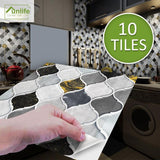 10Pcs Moroccan Tile Stickers Self-adhesive Wall Stickers Kitchen Bathroom Decor