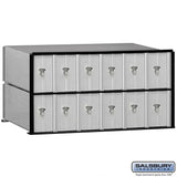 Aluminum Mailbox with 12 Doors and Combination Locks