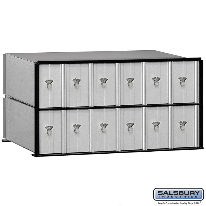 Aluminum Mailbox with 12 Doors and Combination Locks