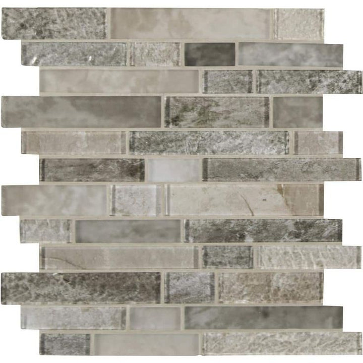 MSI Savoy Interlocking 12 in. x 12 in. x 8mm Glass Mesh-Mounted Mosaic Tile (10 sq. ft. / case)