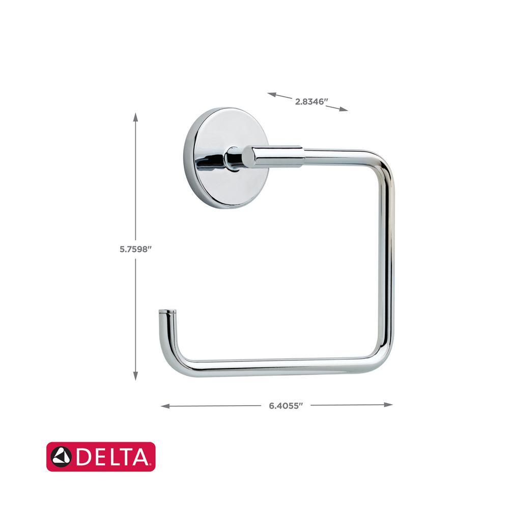 Lyndall 3-Piece Bath Hardware Set with Towel Ring Toilet Paper Holder and 24 in. Towel Bar in Chrome - Super Arbor