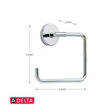 Lyndall 3-Piece Bath Hardware Set with Towel Ring Toilet Paper Holder and 24 in. Towel Bar in Chrome - Super Arbor