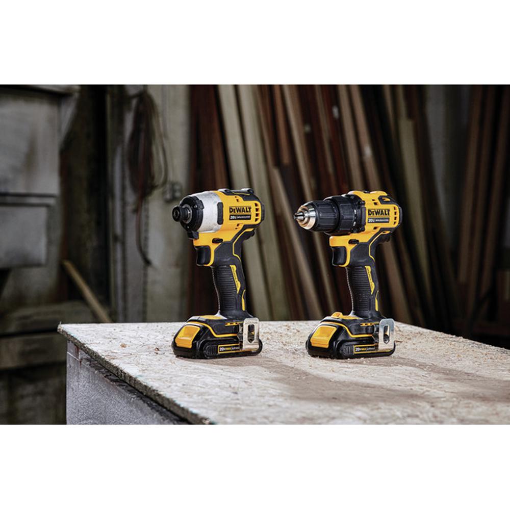 ATOMIC 20-Volt MAX Lithium-Ion Brushless Cordless Compact Drill/Impact Combo Kit (2-Tool) 2 Batteries 1.3Ah and Charger - Super Arbor