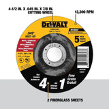 DEWALT 5-Pack Silicon Carbide 4.5-in Grinding Wheel