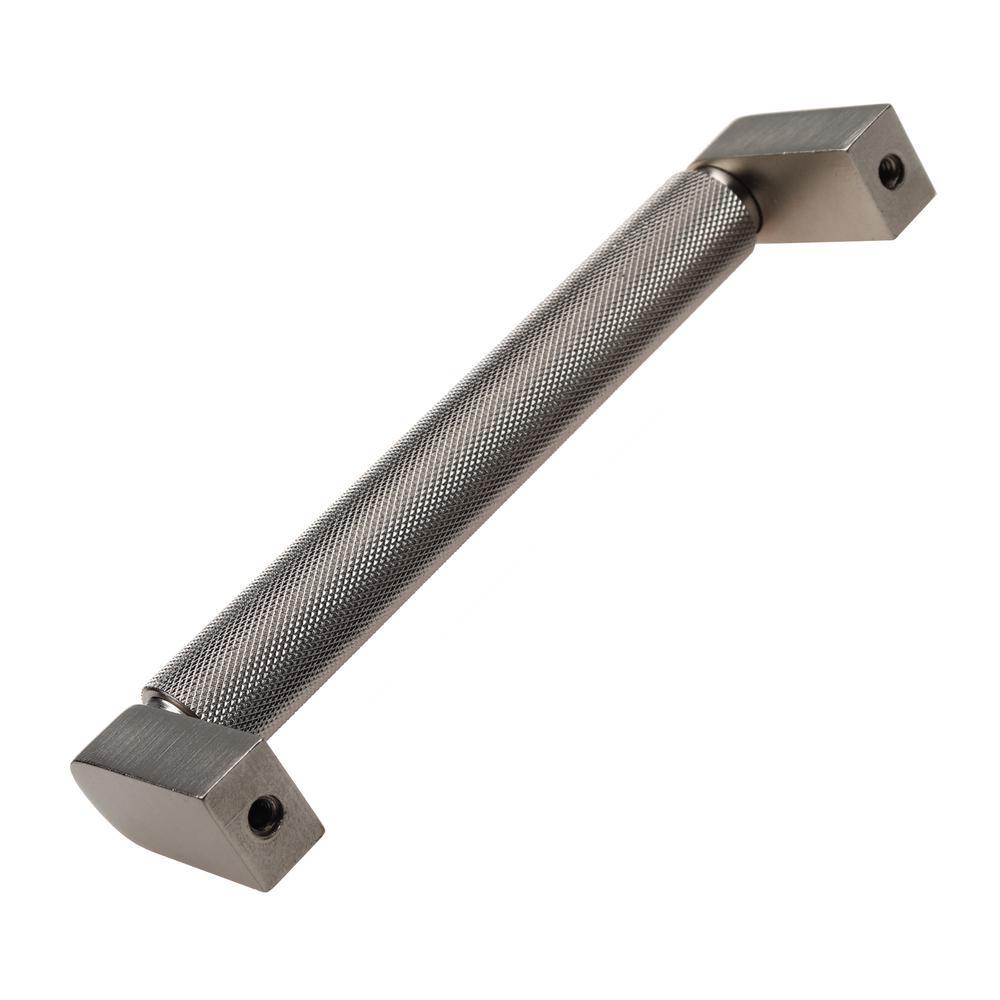 5 in. Screw Spacing Satin Nickel Solid Knurled Cabinet Drawer Bar Pulls (10-Pack) - Super Arbor