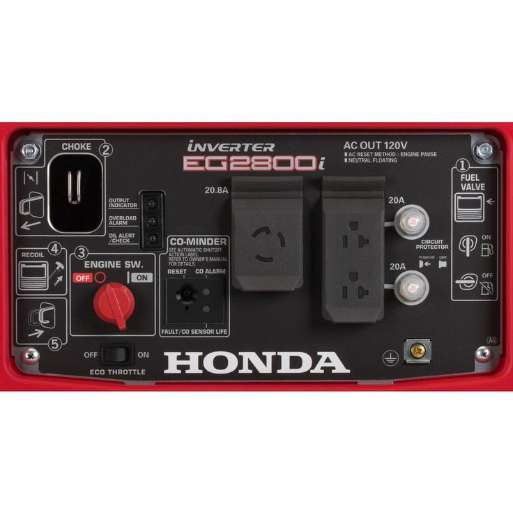 Honda 2800-Watt Recoil Start Portable Gasoline Powered Inverter Generator with Eco-Throttle and Oil Alert