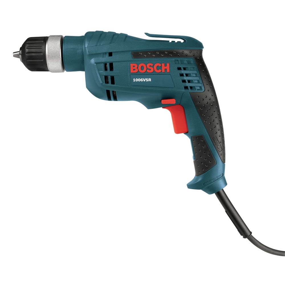 BOSCH 1006VSR Electric Drill, Pistol Grip, 3/8" Keyless Chuck, 6.3A Corded