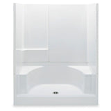 Varia 60 in. x 34 in. x 72 in. 3-Piece Shower Stall with 2 Seats and Center Drain in White - Super Arbor