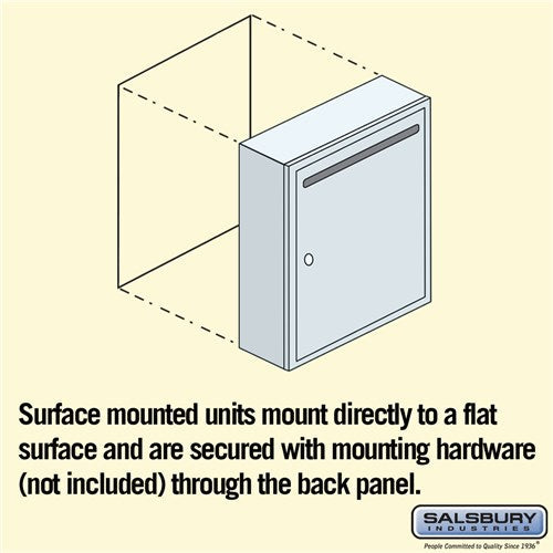 Surface Mounted Aluminum Letter Box with Commercial Lock