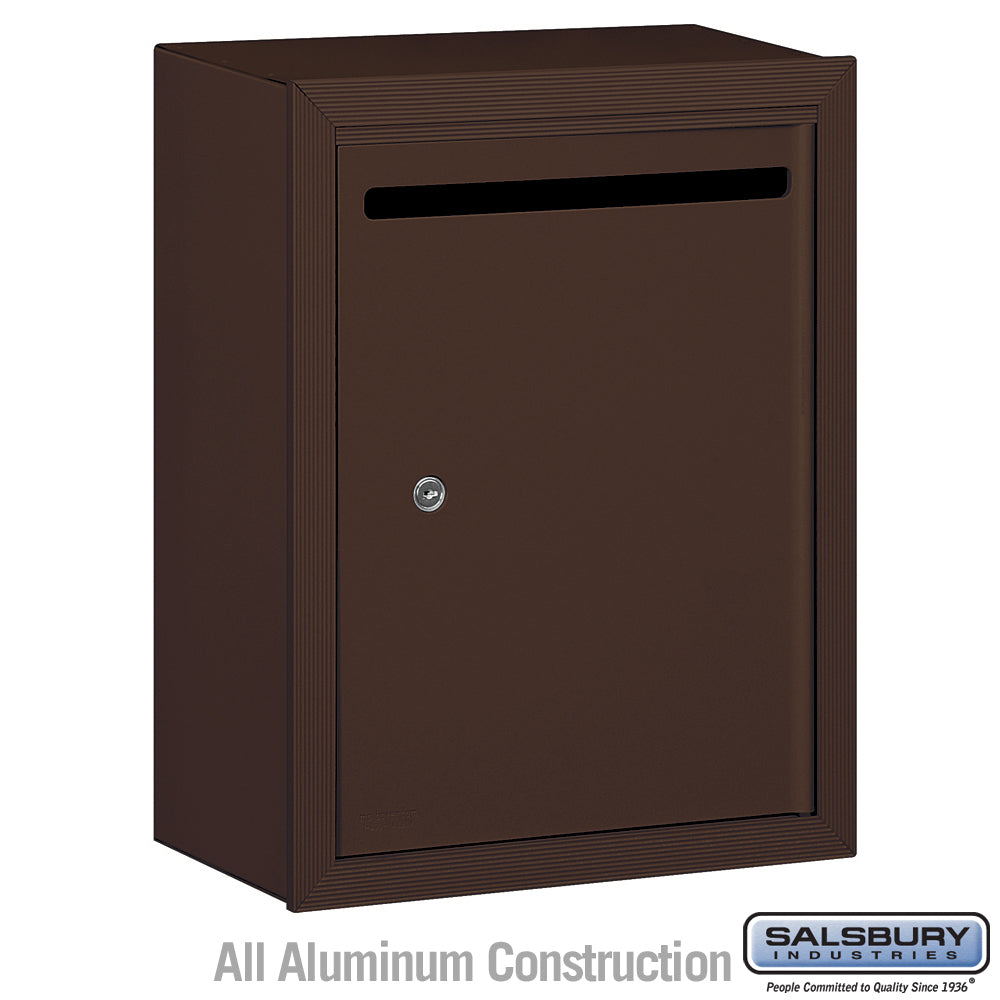 Salsbury Bronze Surface Mounted Letter Box with Commercial Lock, 15"W x 19"H x 7.5"D