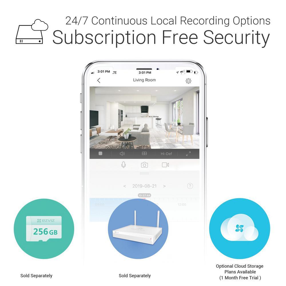 C1C 1080p Wireless Indoor WiFi Security Camera w/Motion Detection Zones Full Duplex 2-Way Audio 40ft. Super Night Vision - Super Arbor