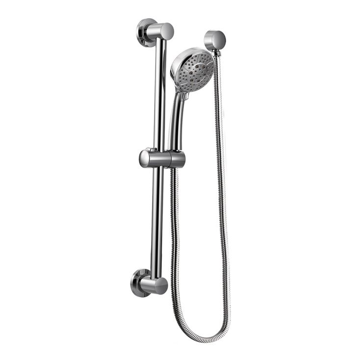 4-Spray 4 in. Eco-Performance Handheld Handshower with Slidebar in Brushed Nickel