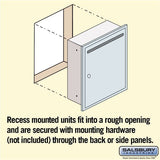 Recessed Mounted Aluminum Letter Box with USPS Access