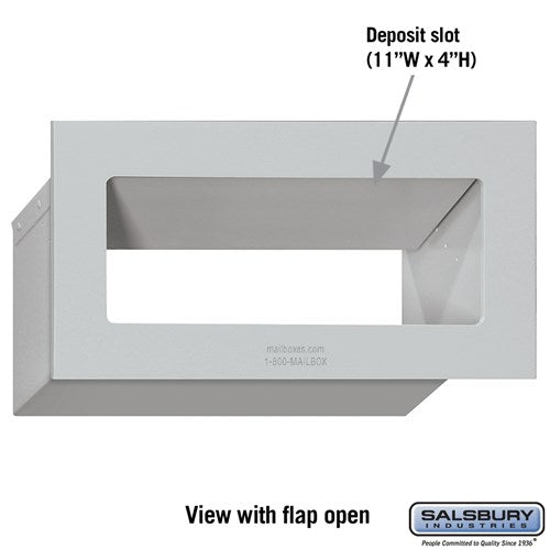 Recessed Aluminum Mail Drop for Private Mail Access