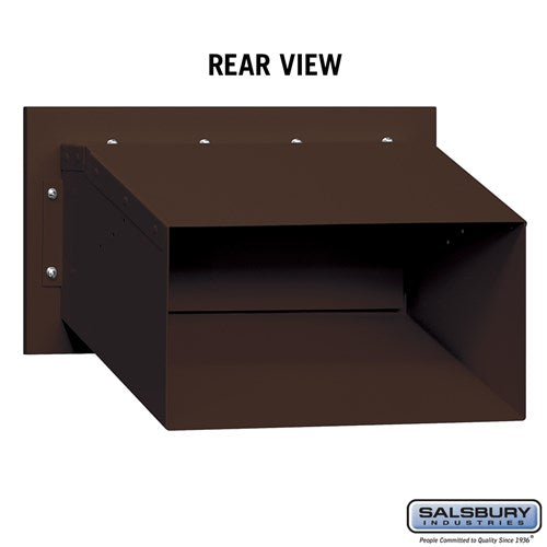 Bronze Recessed Mail Drop with Spring-Loaded Flap