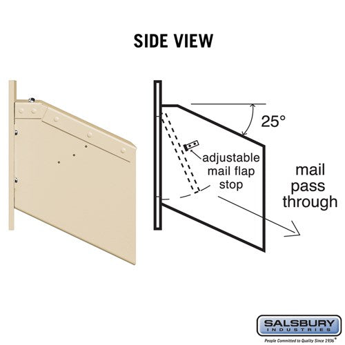 Recessed Sandstone Mail Drop with Adjustable Flap