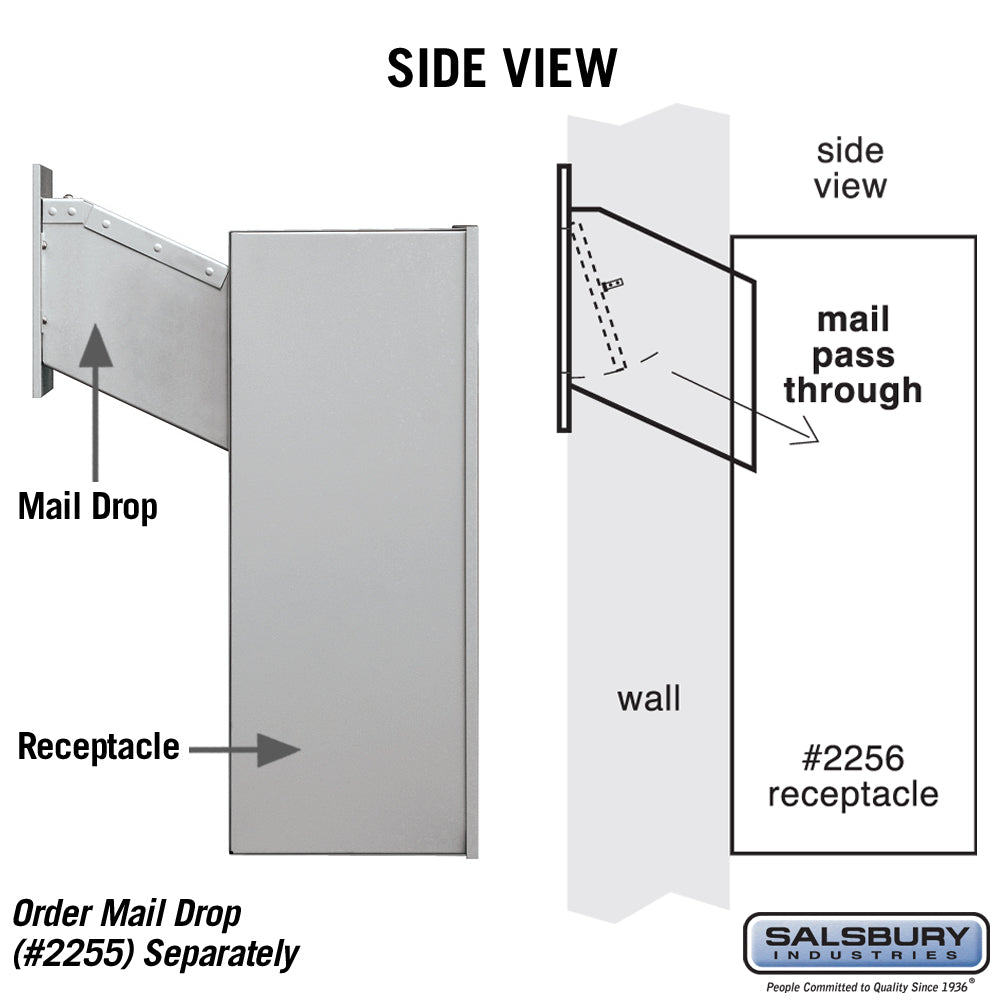 Aluminum Mail Drop Receptacle with Secure Lock