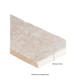 MSI Bologna Chiaro 3 in. x 6 in. Textured Travertine Floor and Wall Tile (1 sq. ft. / case)