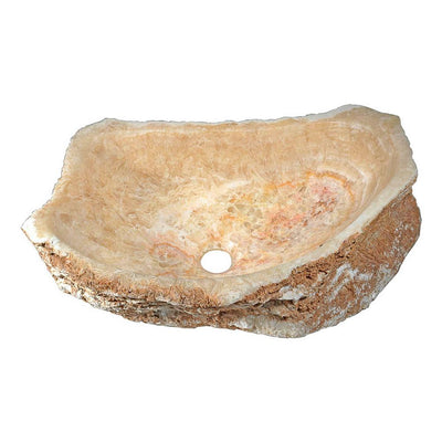 ANZZI Desert Shell Vessel Sink in Dark Honey Onyx - Super Arbor