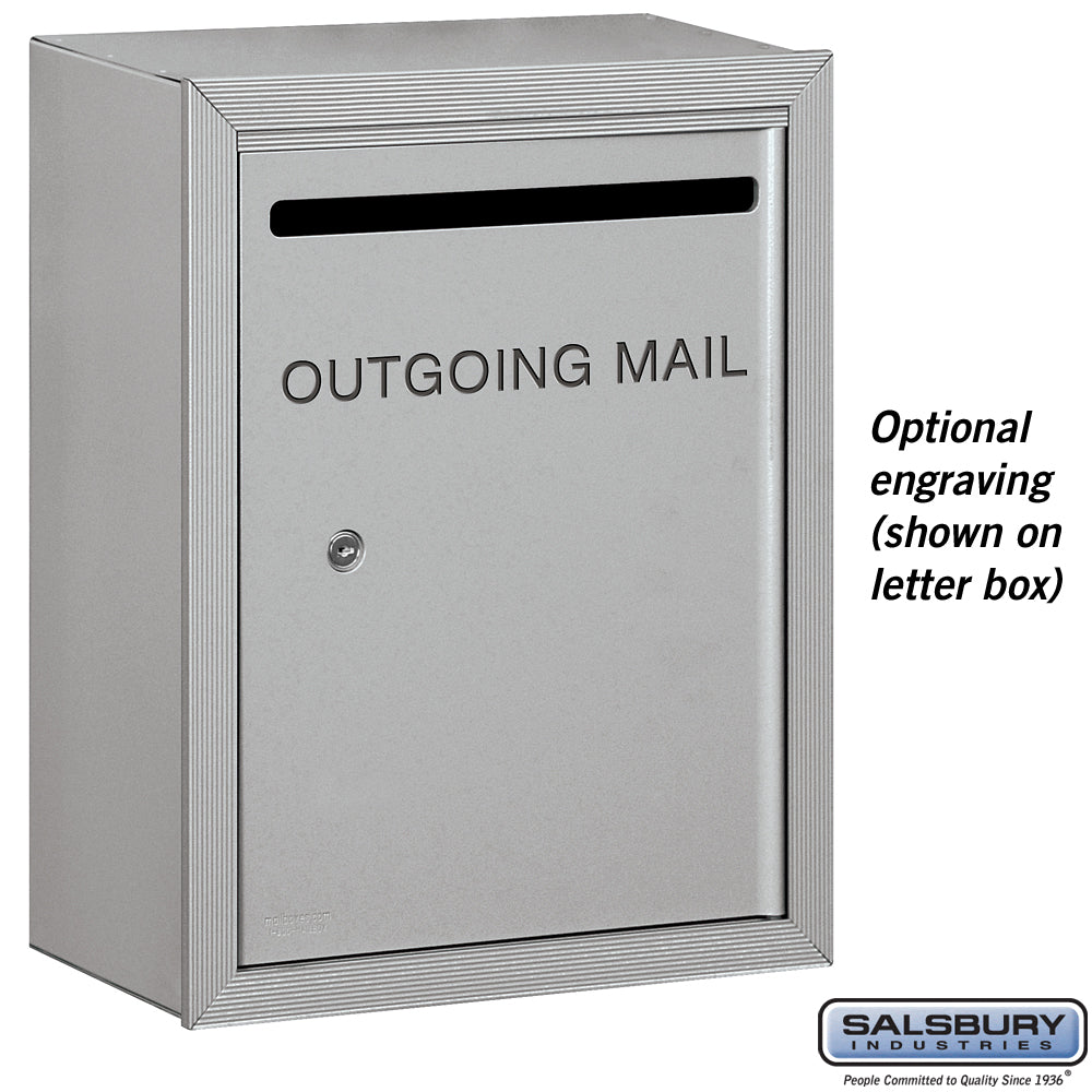 Custom Black-Filled Door Engraving for Letter Box by Salsbury Industries