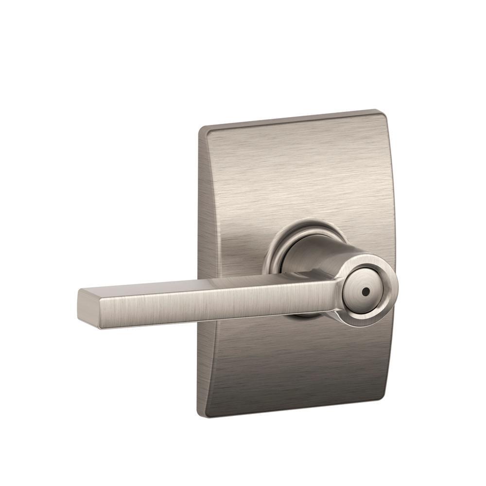 Latitude Aged Bronze Privacy Bed/Bath Door Lever with Century Trim - Super Arbor