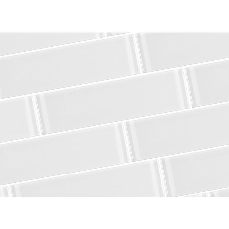 ABOLOS Metro Snow White Subway 3 in. x 12 in. Glossy Glass Wall Tile (10 sq. ft. / case)