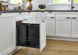 Rev-A-Shelf 35-Quart Plastic Soft Close Pull Out Trash Can