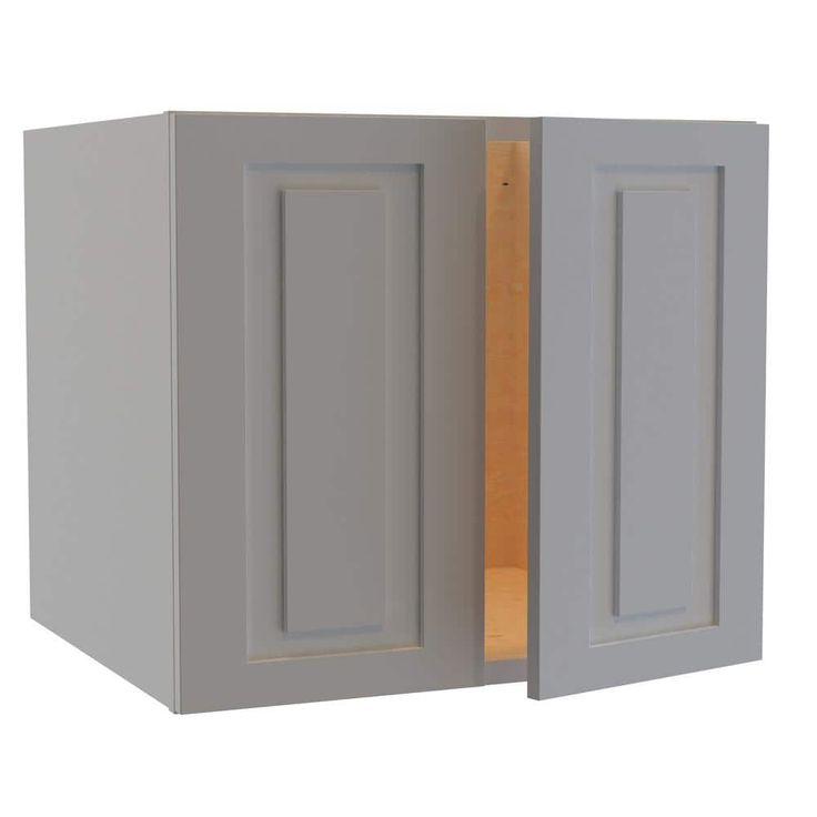 Home Decorators Collection Grayson 24 in. W x 24 in. D x 24 in. H Assembled Plywood Wall Bridge Kitchen Cabinet in Pearl Gray with Soft Close