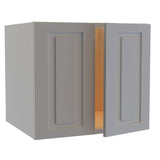 Home Decorators Collection Grayson 24 in. W x 24 in. D x 24 in. H Assembled Plywood Wall Bridge Kitchen Cabinet in Pearl Gray with Soft Close