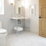 Classico Carrara Hexagon 7 in. x 8 in. Porcelain Floor and Wall Tile (7.5 sq. ft./Case)