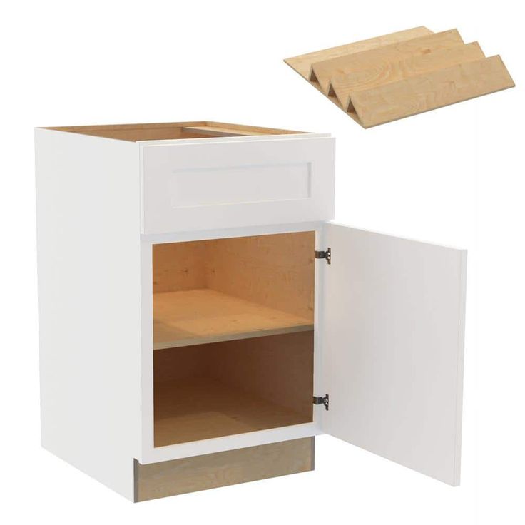 Home Decorators Collection Newport 21 in. W x 24 in. D x 34.5 in. H Assembled Plywood Base Kitchen Cabinet in Pacific White with Spice Soft Cls RH