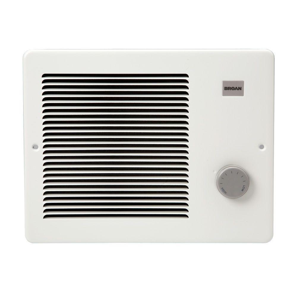 1,000-Watt Front-Mountable Wall Heater in White - Super Arbor