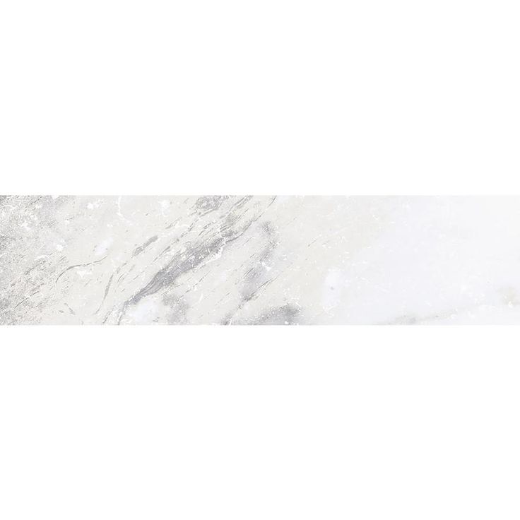 Style Selections Sovereign Stone Pearl Porcelain Marble Bullnose Tile (3-in x 12-in)