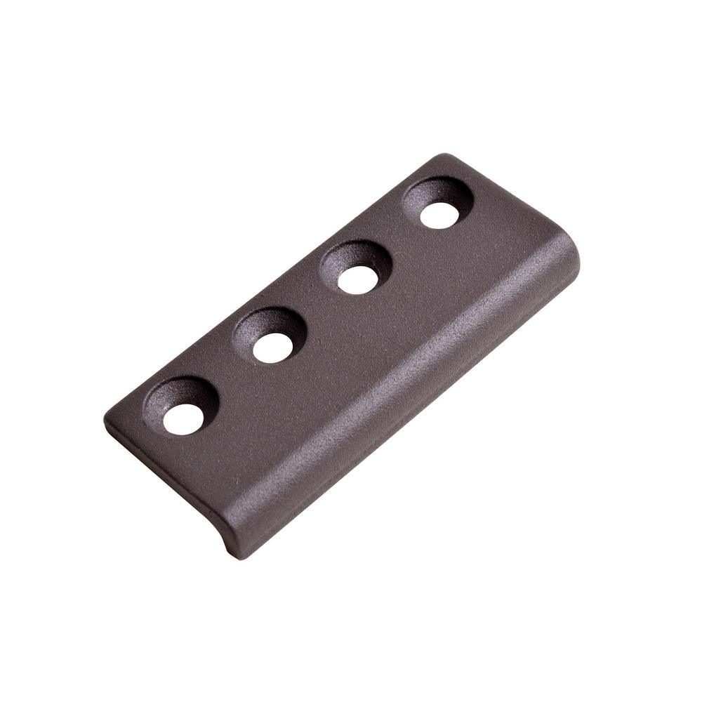 Matte Black Sliding Flat Rail Track Connector Barn Door Hardware - Super Arbor