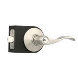 Accent Satin Nickel Keyed Entry Door Lever - Super Arbor