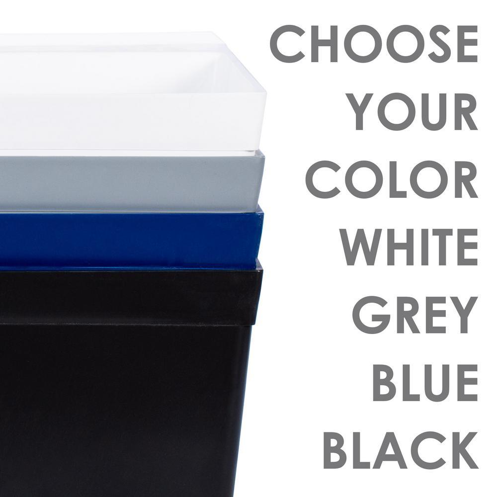 22.875 in. x 23.5 in. White 19 gal. Thermoplastic Utility Sink Kit with Black Metal Legs, P-Trap and Supply Lines - Super Arbor