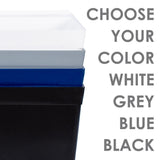 22.875 in. x 23.5 in. White 19 gal. Thermoplastic Utility Sink Kit with Black Metal Legs, P-Trap and Supply Lines - Super Arbor