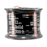 500 ft. 12/1 Black Solid THHN Wire - Super Arbor