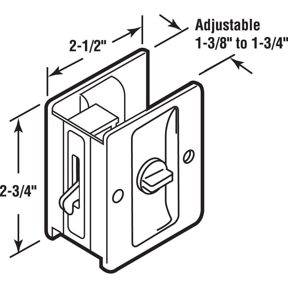 Satin Nickel, Pocket Door Privacy Lock - Super Arbor