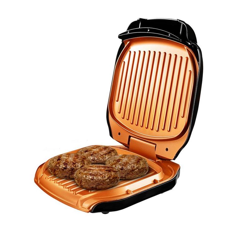 72 sq. in. Black Copper Low Fat Indoor Grill
