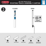27 in. to 36 in. Semi-Frameless Contemporary Pivot Shower Door Track Assembly Kit in Bronze - Super Arbor