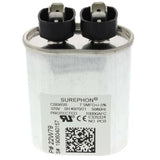 Lennox 22W79 capacitor - front view (Voltage: 370V; MFD: 7.5)