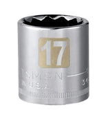 Craftsman 17 mm Metric 12 Point Standard Socket - 3/8 in. Drive