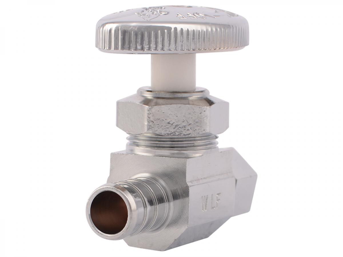 SharkBite Brass 1/2-in PEX Barb x 1/2-in PEX Barb Multi-Turn Straight Stop Valve
