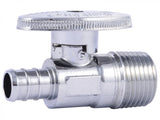 SharkBite Brass 1/2-in PEX Barb x 1/2-in PEX Barb Multi-Turn Straight Stop Valve
