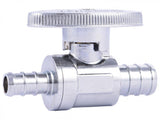 SharkBite Brass 1/2-in PEX Barb x 1/2-in PEX Barb Multi-Turn Straight Stop Valve