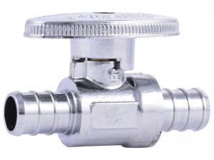 SharkBite Brass 1/2-in PEX Barb x 1/2-in PEX Barb Multi-Turn Straight Stop Valve