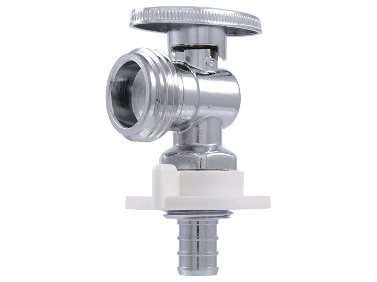 SharkBite Brass 1/2-in PEX Barb x 1/4-in OD Compression Quarter Turn Angle Valve