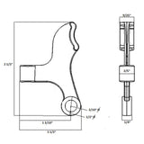 Satin Nickel Hinge Pin Door Stop for Hollow Core Doors Value Pack (5 per Pack)